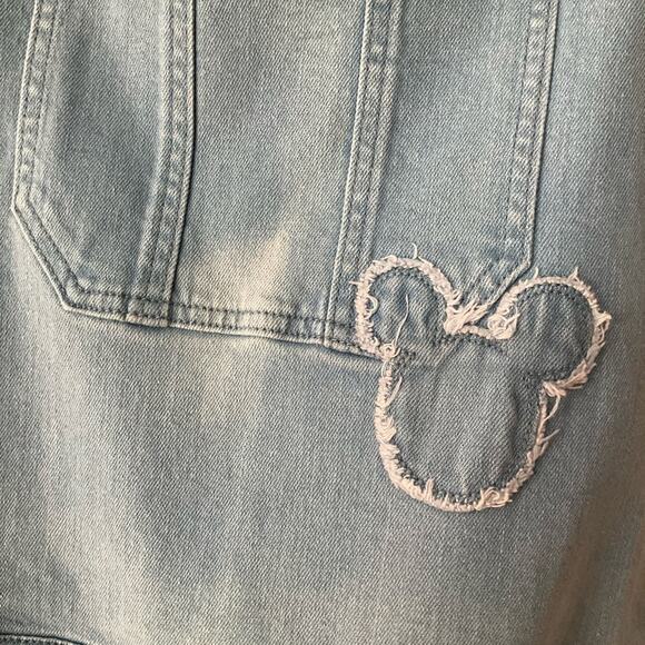 Disney Women's Our Universe Mickey Mouse 28 Overalls Blue Jeans Long Pant XS NEW - Picture 5 of 12